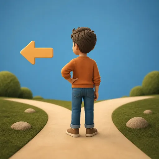 to the left