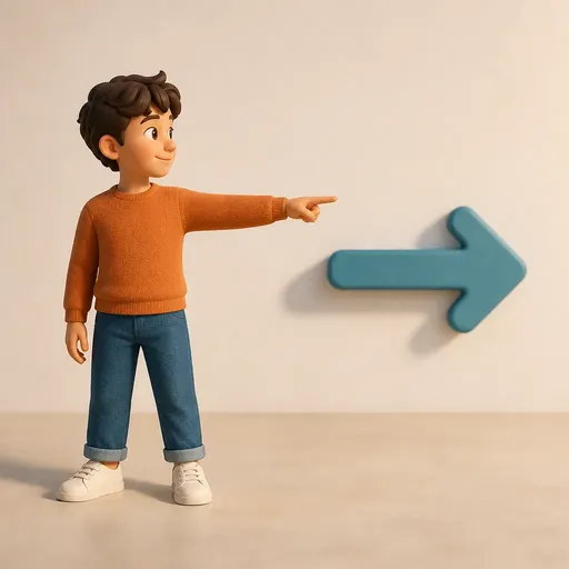 to the right